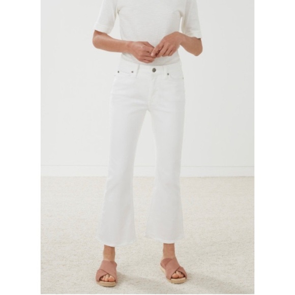 M.i.h. Marty Jeans Cropped Flare in White 27 - Picture 1 of 14